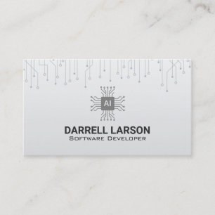 Carte De Visite Logo Circuity Technologie Microprocesseurs I