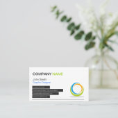 Carte De Visite Logo circulaire Abstrait Moderne Design Personnali (Debout devant)