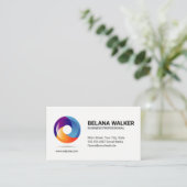 Carte De Visite Logo circulaire flottant (Debout devant)