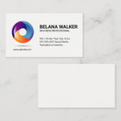 Carte De Visite Logo circulaire flottant (Devant / Derrière)