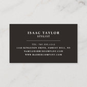 Carte De Visite Logo Ciseaux, Barbiers Hommes (Dos)