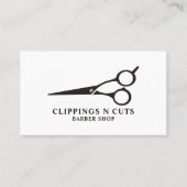 Carte De Visite Logo Ciseaux, Barbiers Hommes (Devant)