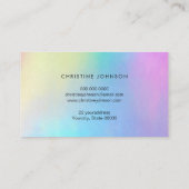 Carte De Visite logo ciseaux pastel sur dégradés pastel (Dos)