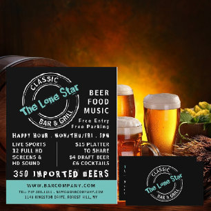 Carte De Visite Logo Classic Bar & Grill, Pub/Brasserie