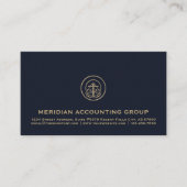 Carte De Visite Logo Classic Blue Gold Seal (Devant)