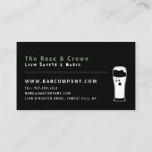 Carte De Visite Logo Classic Sports Bar, Pub/Brasserie (Dos)