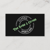 Carte De Visite Logo Classic Sports Bar, Pub/Brasserie (Devant)