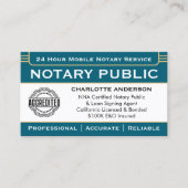 Carte De Visite Logo classique d'agent de signature notariale sarc (Devant)
