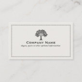 Carte De Visite Logo classique d'arbre noir et blanc (Devant)