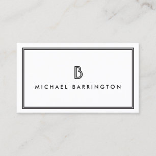 CARTE DE VISITE LOGO CLASSIQUE II D'INITIALE DE MONOGRAMME D'ART