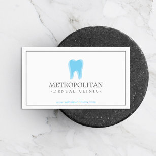 Carte De Visite Logo classique moderne pour dentiste sur blanc