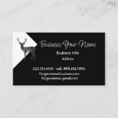 Carte De Visite Logo Classique Professionnel Moderne Cerf Biche (Devant)