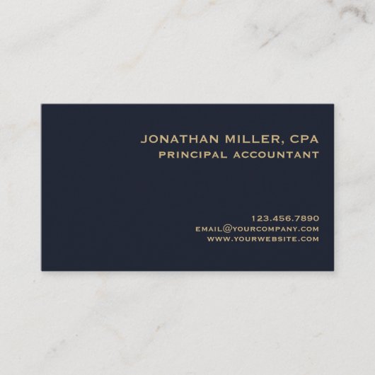 Carte De Visite Logo classique professionnel simple (Devant)