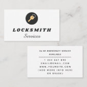 Carte De Visite Logo Clé de la Maison Classique Locksmith Bold Rés (Devant / Derrière)