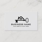 Carte De Visite Logo clé de la maison immobilière Realtor professi (Devant)