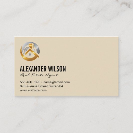 Carte De Visite Logo / Clés de l'agent immobilier (Dos)