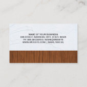 Carte De Visite Logo Clés de maison de l'immobilier | Mur en bois (Dos)