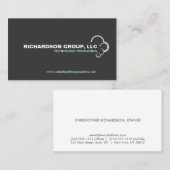 Carte De Visite Logo Cloud Abstrait professionnel (Devant / Derrière)