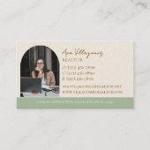 Carte De Visite Logo Coastal Seashell Neutral Immobilier (Devant)