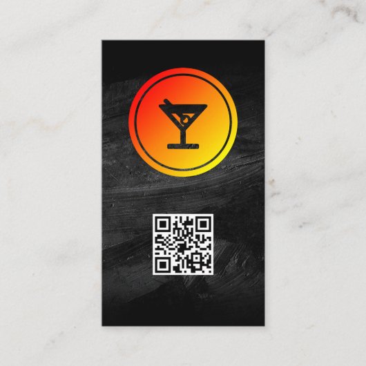 Carte De Visite Logo Cocktail | Restaurant | Barre (Devant)