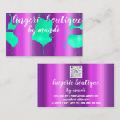 Carte De Visite Logo Code QR Bikini Sous-vêtements Boutique en lig (Devant / Derrière)