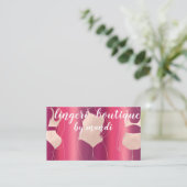 Carte De Visite Logo Code QR Bikini Sous-vêtements en ligne Boutiq (Debout devant)