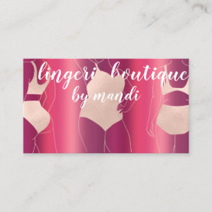 Carte De Visite Logo Code QR Bikini Sous-vêtements en ligne Boutiq