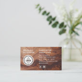 Carte De Visite Logo Code QR Construction de menuiserie moderne en (Debout devant)