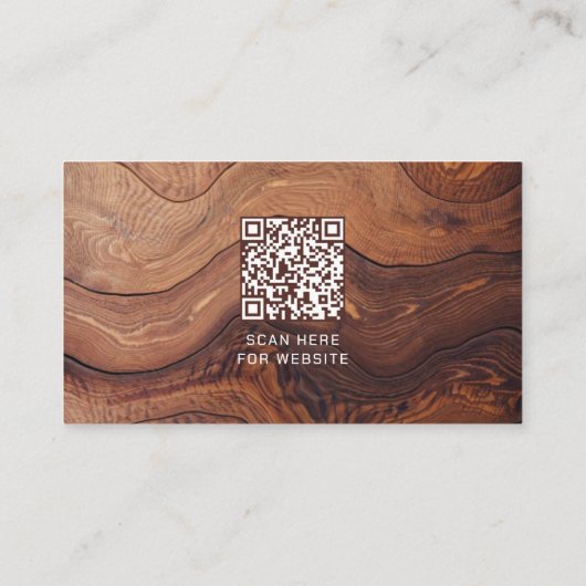 Carte De Visite Logo Code QR Construction de menuiserie moderne en (Dos)