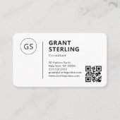 Carte De Visite Logo Code QR Consultant Professionnel (Devant)