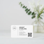 Carte De Visite Logo Code QR Consultant Professionnel (Debout devant)