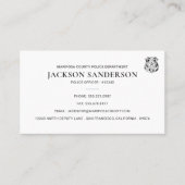Carte De Visite Logo Code QR de la police départementale (Devant)