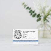 Carte De Visite Logo Code QR de l'agent de police (Debout devant)
