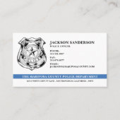 Carte De Visite Logo Code QR de l'agent de police (Devant)