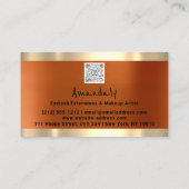 Carte De Visite Logo CODE QR Logo Métallo Orange (Dos)
