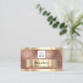 Carte De Visite Logo CODE QR Logo Parties scintillant rose (Debout devant)