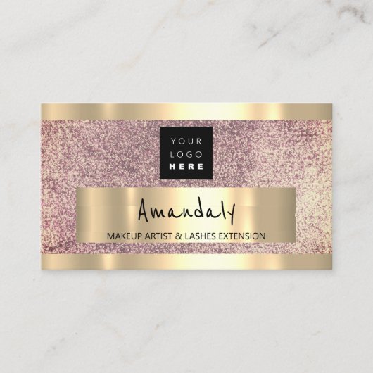 Carte De Visite Logo CODE QR Logo Parties scintillant violet (Devant)