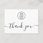 Carte De Visite Logo Code QR Merci pour votre commande Noir Blanc (Devant)