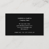 Carte de visite Logo Code QR Noir Moderne (Dos)