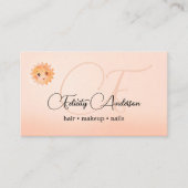 Carte de visite Logo Code QR Peach Beauté (Devant)