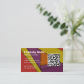 Carte De Visite Logo Code QR Peintre Couleurs Fraîches (Debout devant)