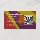 Carte De Visite Logo Code QR Peintre Couleurs Fraîches (Devant)