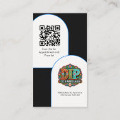 Carte De Visite Logo code QR photo d'architecture moderne de scrip (Dos)