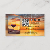 Carte De Visite Logo Code QR Photo Merci Maison d'hôtes (Dos)