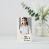 Carte De Visite Logo Code QR Photo Professionnel Vertical (Debout devant)