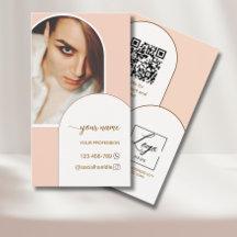 Logo code QR photo rose moderne script