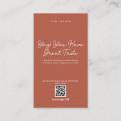Carte de visite logo code QR pour l'entretien des (Devant)