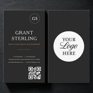 Carte De Visite Logo Code QR Professionnel Comptable