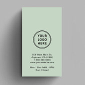 Carte De Visite Logo Code QR Promotionnel Moderne Sage