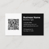 Carte De Visite Logo Code QR scannable Site Web Icône Réseaux Soci (Devant)